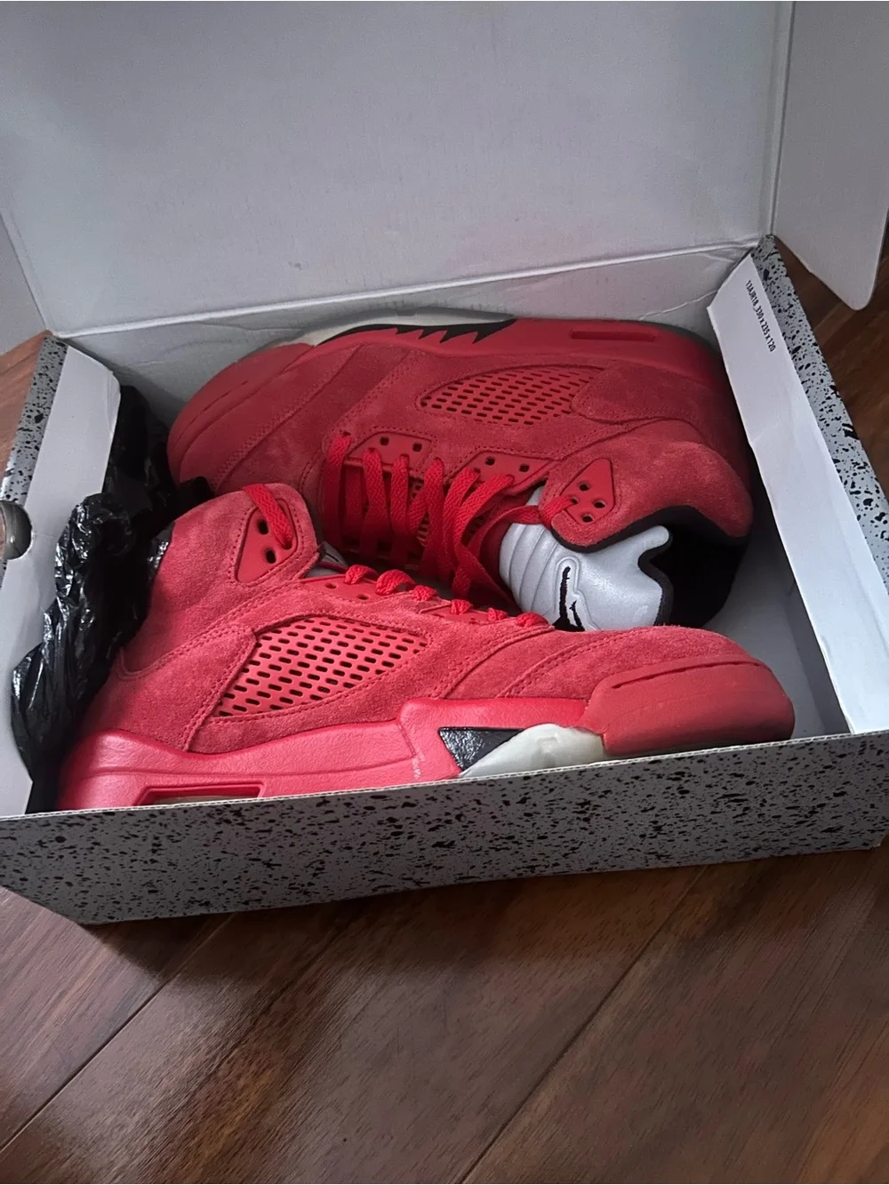 Jordan Men's Red Suede High-Top Sneakers